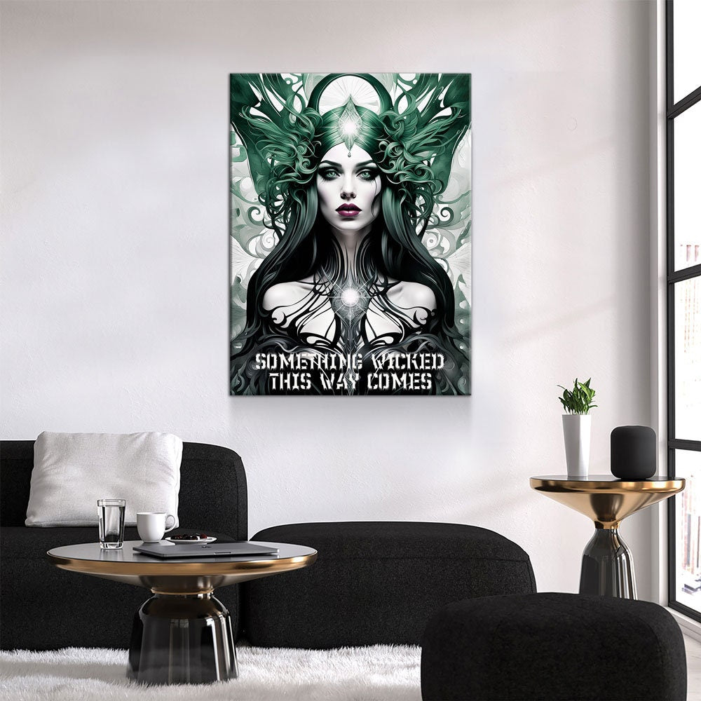 Something Wicked This Way Comes Canvas Wall Art, Dark Fantasy Art, Fantasy Decor, Witch Decor | Wall Art | Wiccan Center