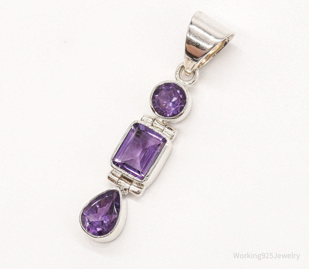 Vintage Designer Aryo Amethyst Sterling Silver Pendant | Jewelry > Necklaces > Pendants | Wiccan Center
