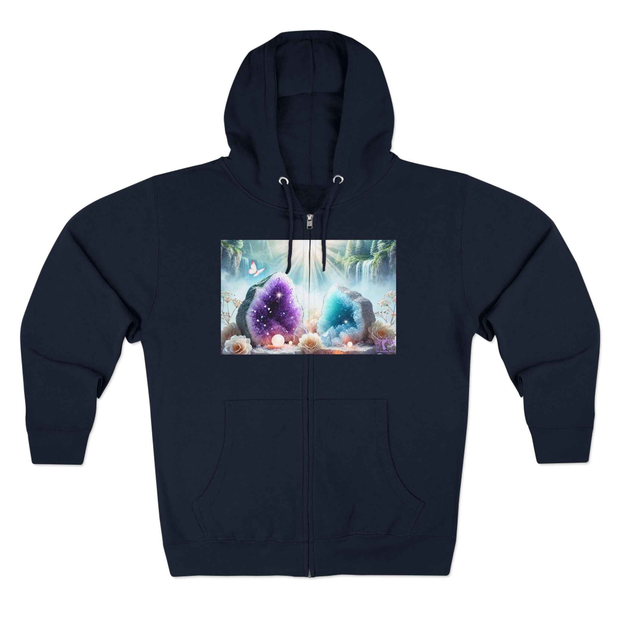Cool Geode Zipped Hooded Sweater | Hoodie | Wiccan Center