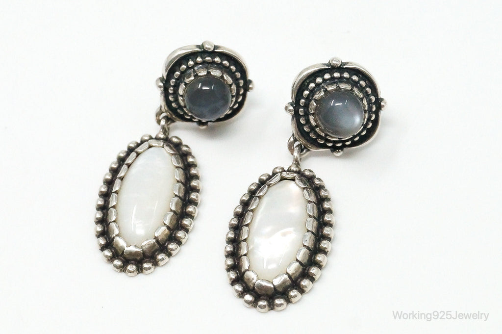 Native Carolyn Pollack Relios Grey Moonstone Mother Of Pearl S. Silver Earrings | Jewelry > Earrings | Wiccan Center