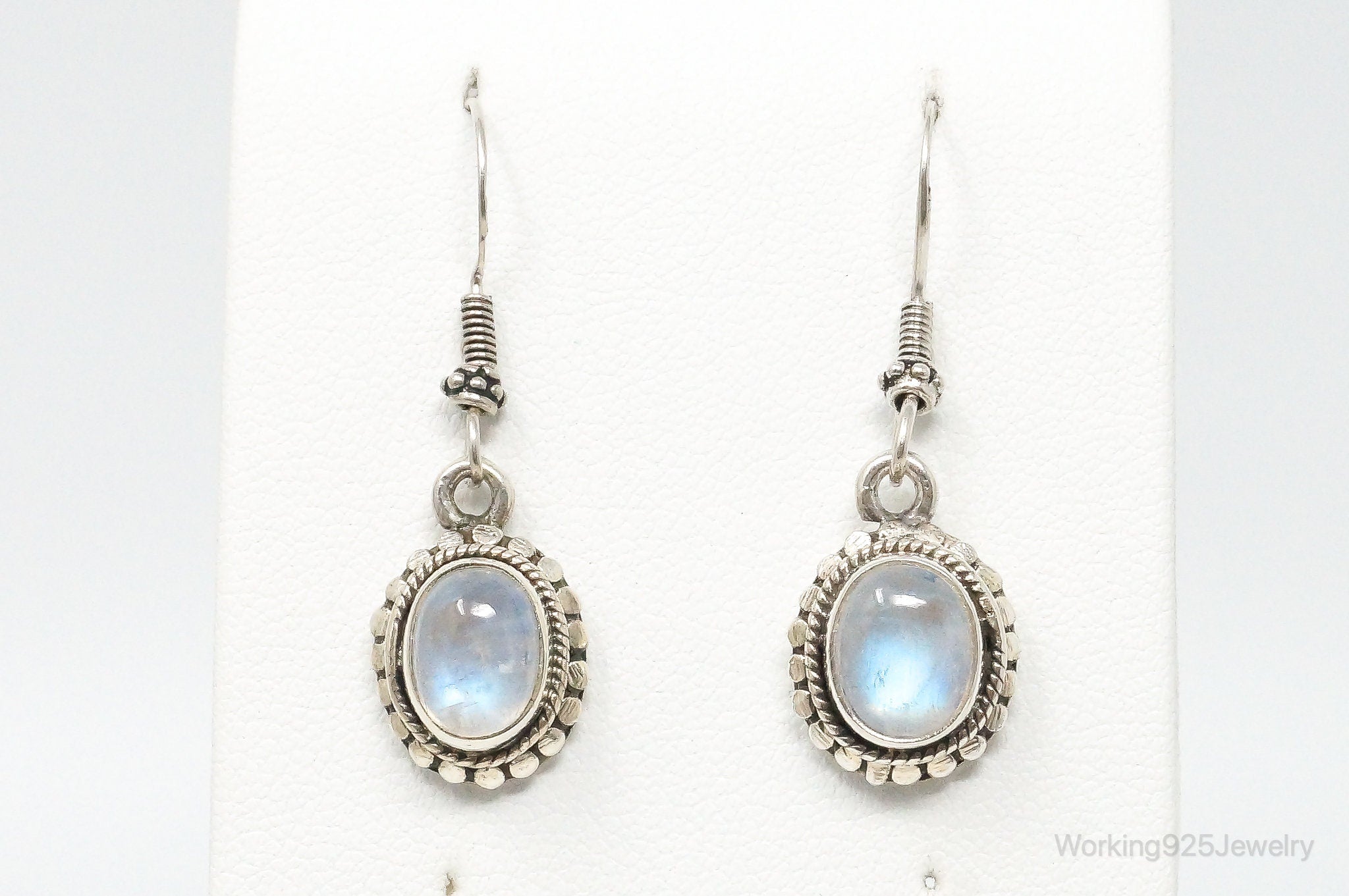 Vintage Moonstone Bali Style Sterling Silver Earrings | Jewelry > Earrings | Wiccan Center