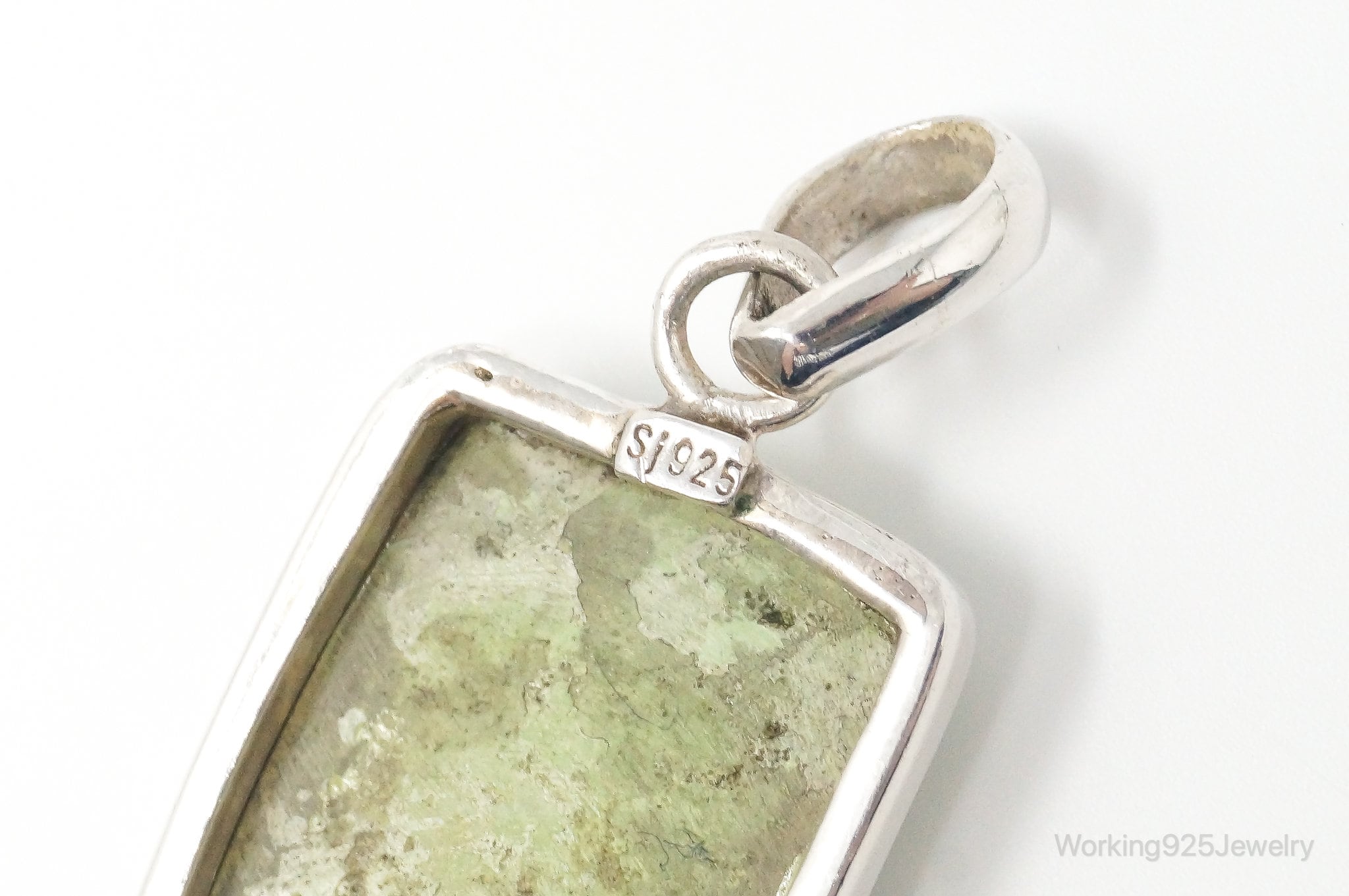 Large Designer Supreme Jewelers Green Turquoise Sterling Silver Necklace Pendant | Jewelry > Necklaces > Pendants | Wiccan Center