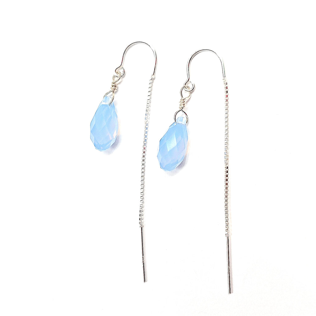 Swarovski Crystal Droplet Threader Earrings | earrings | Wiccan Center