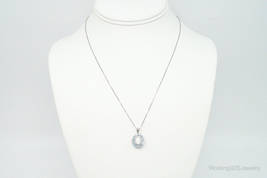 Designer Jane Seymour Blue Topaz Cubic Zirconia Sterling Silver Necklace | Jewelry > Necklaces > Pendants | Wiccan Center