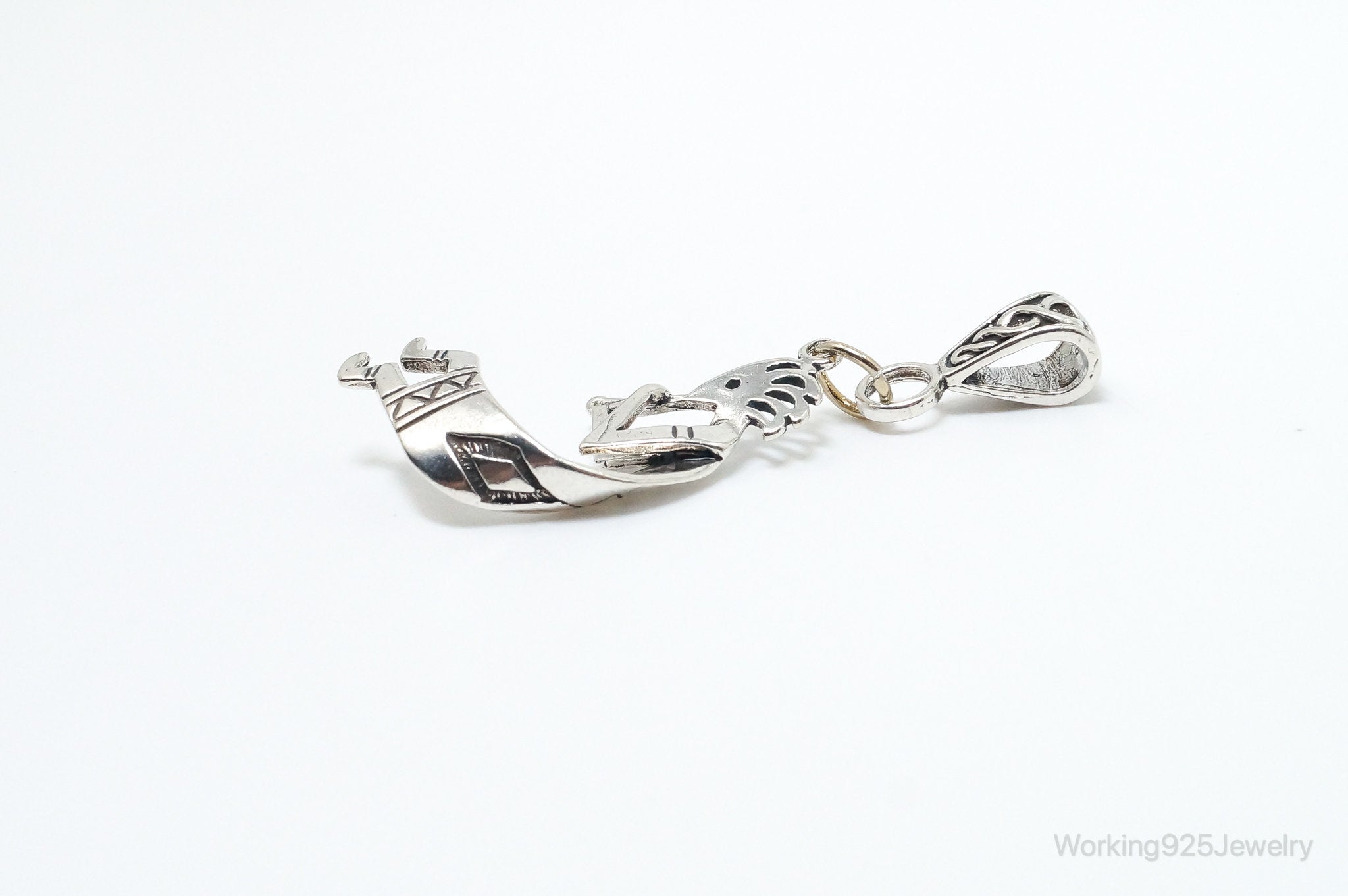 Large Vintage Native American Dancing Kokopelli Sterling Silver Pendant | Jewelry > Necklaces > Pendants | Wiccan Center
