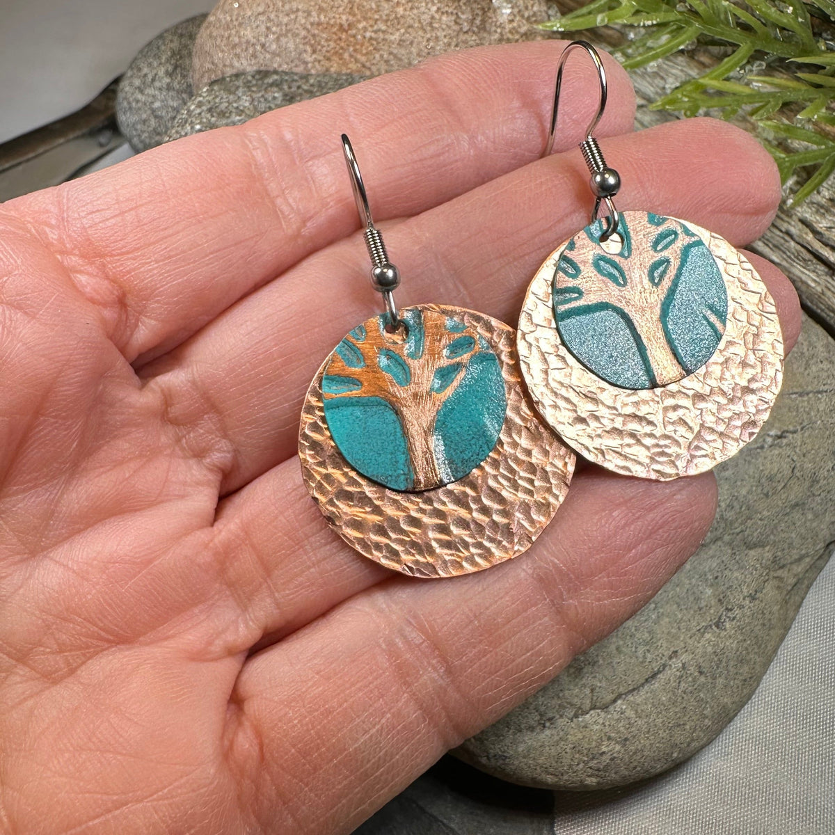Daydream Tree of Life Copper Earrings
