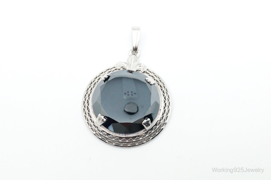 Vintage Designer Sorrento Hematite Sterling Silver Pendant | Jewelry > Necklaces > Pendants | Wiccan Center