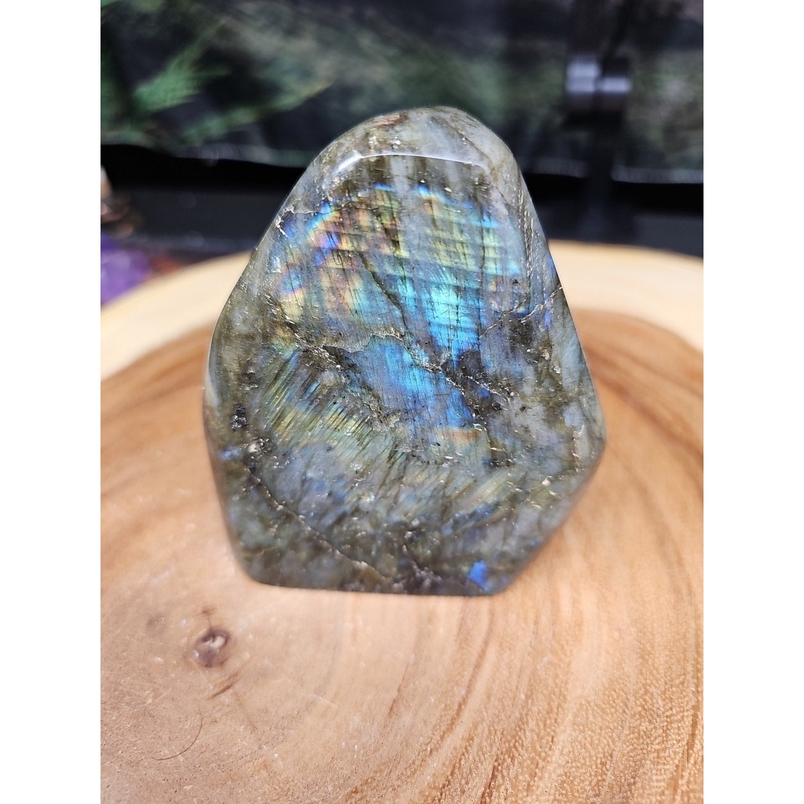 1.48LB 1Pcs Natural Rainbow Labradorite Crystal Spectrolite Stone | Mineral Specimens | Wiccan Center