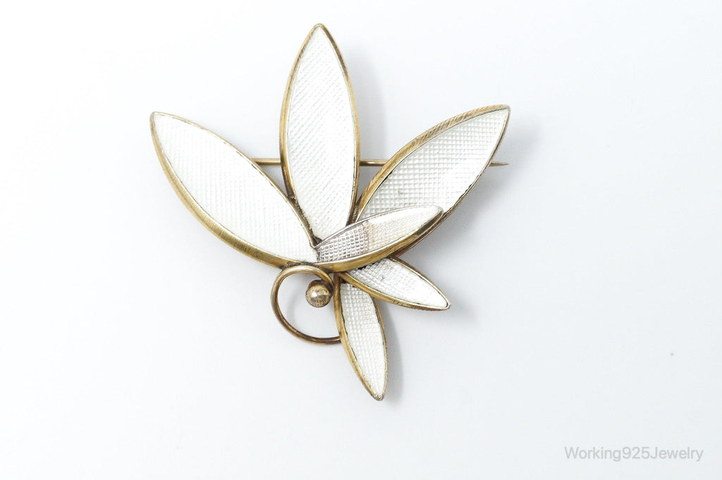 VTG Norway Albert Scharning Enamel Gold Wash Sterling Silver Pin Brooch | Jewelry > Brooches, Pins & Clips | Wiccan Center