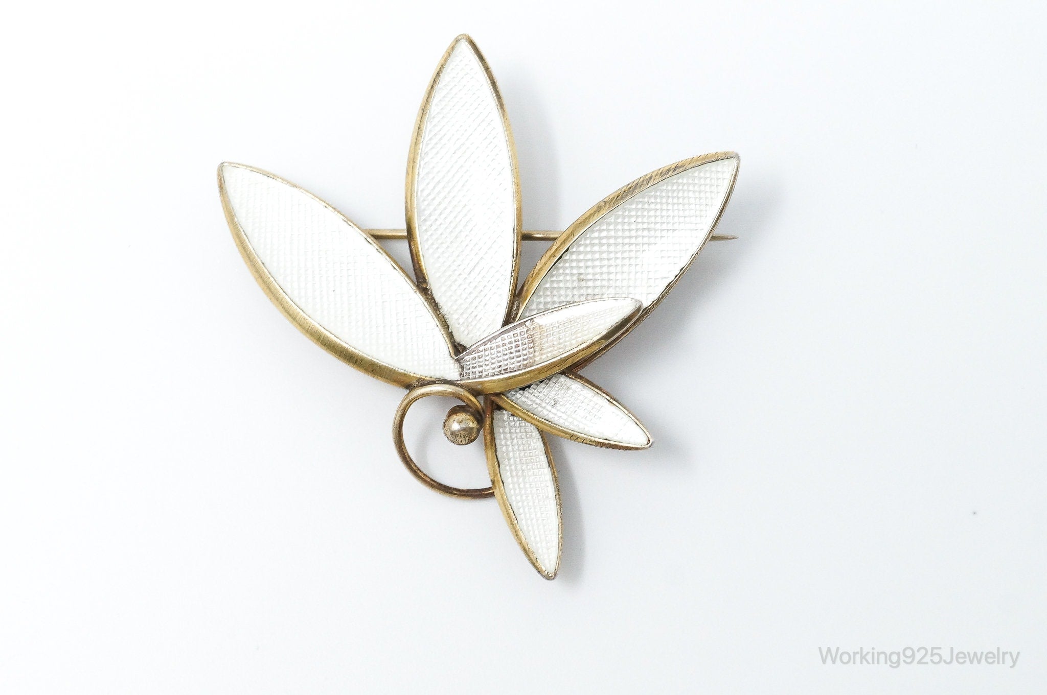 VTG Norway Albert Scharning Enamel Gold Wash Sterling Silver Pin Brooch | Jewelry > Brooches, Pins & Clips | Wiccan Center