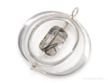 Large Vintage Black Rutilated Quartz Modernist Silver Necklace Pendant | Jewelry > Necklaces > Pendants | Wiccan Center