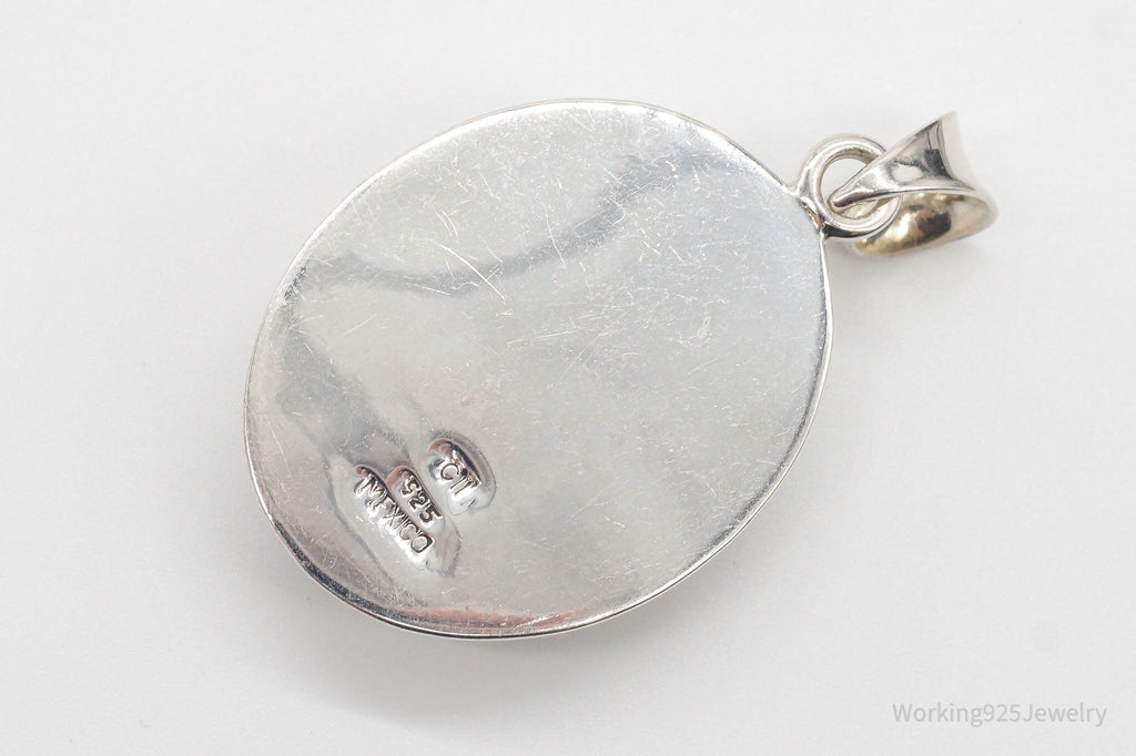 Vintage Large Mahogany Obsidian Sterling Silver Necklace Pendant | Jewelry > Necklaces > Pendants | Wiccan Center