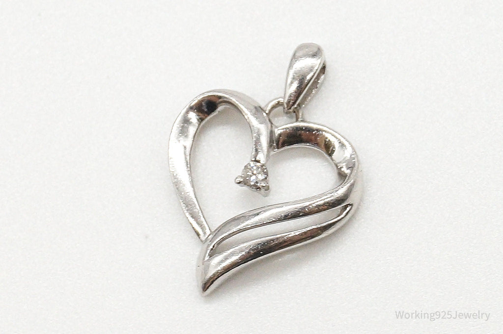 Vintage Diamond Heart Sterling Silver Pendant | Jewelry > Necklaces > Pendants | Wiccan Center