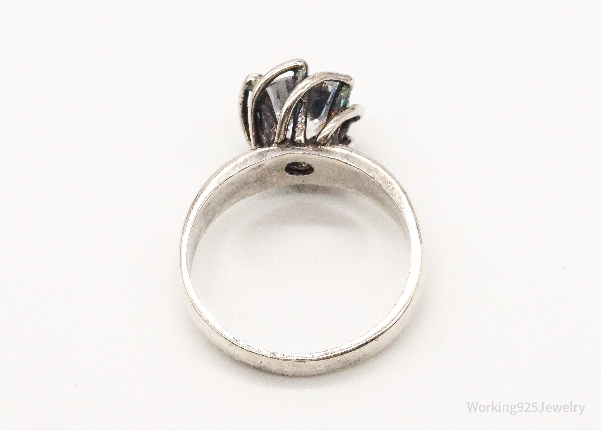 Vintage Cubic Zirconia Sterling Silver Ring - Size 7.75 | Jewelry > Rings | Wiccan Center