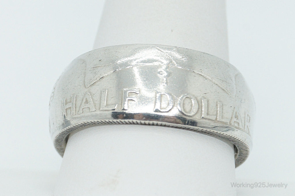 Vintage 1958 Half Dollar Silver Ring - Size 12.25 | Jewelry > Rings | Wiccan Center