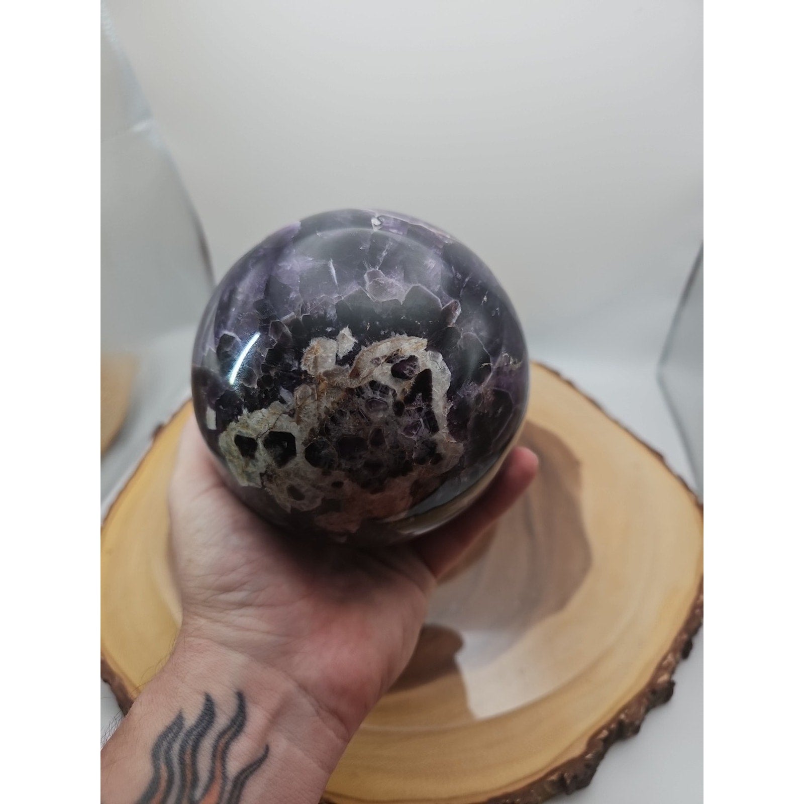 5.6LB Natural Dream Amethyst Sphere Quartz Crystal Ball | Crystal Spheres & Eggs | Wiccan Center