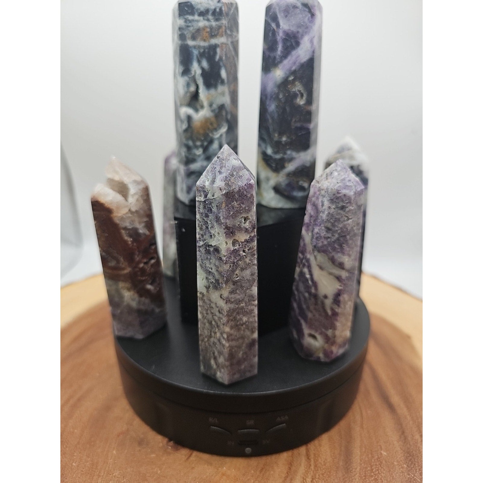 2Pcs Natural Rainbow Fluorite Quartz Crystal Point Tower Polished 4in Tall Avg | Crystal Points & Towers | Wiccan Center