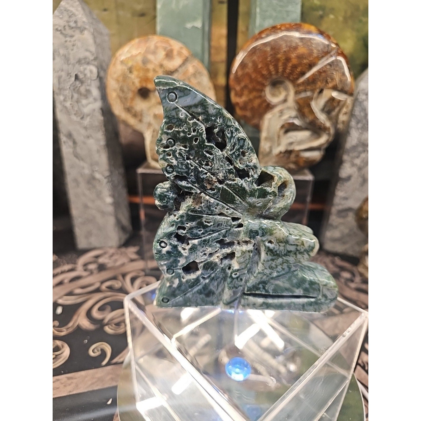 Moss Agate Fairy Guardian .77lb