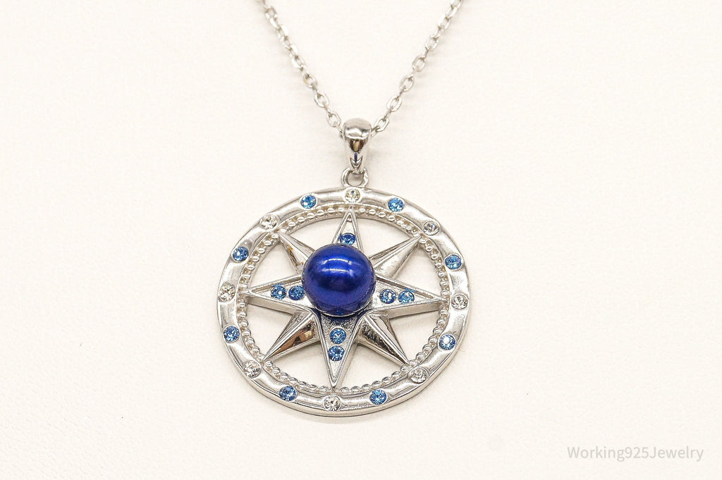 Designer Ryze Pearl Swarovski Crystals Sterling Silver Necklace | Jewelry > Necklaces > Pendants | Wiccan Center