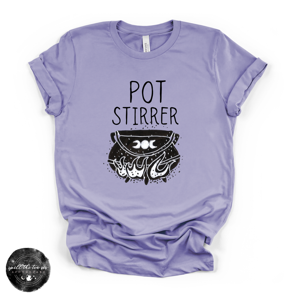 Pot Stirrer Tee (BLACK DESIGN) | Funny Witchy Graphic T-Shirt