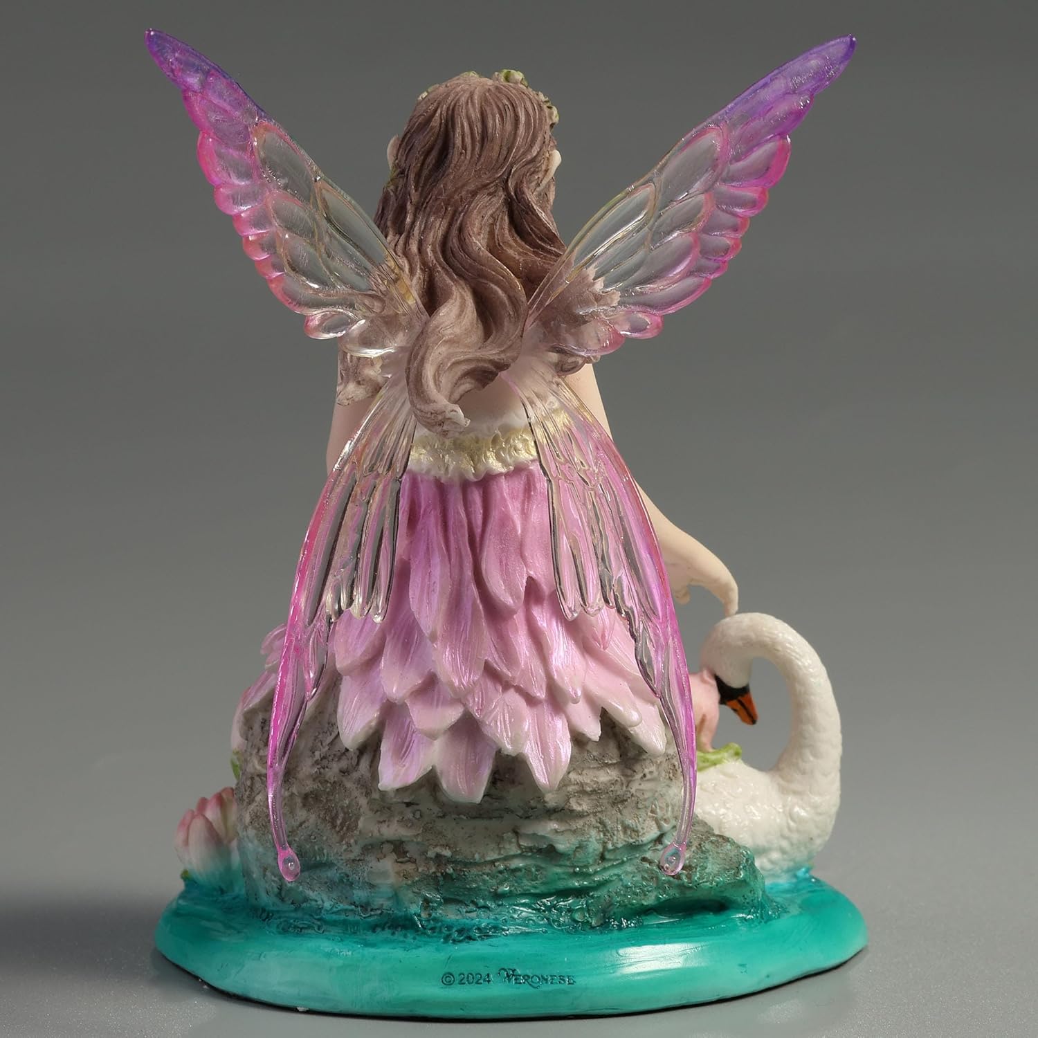 Lotus Fairy with Baby & Swan Figurine