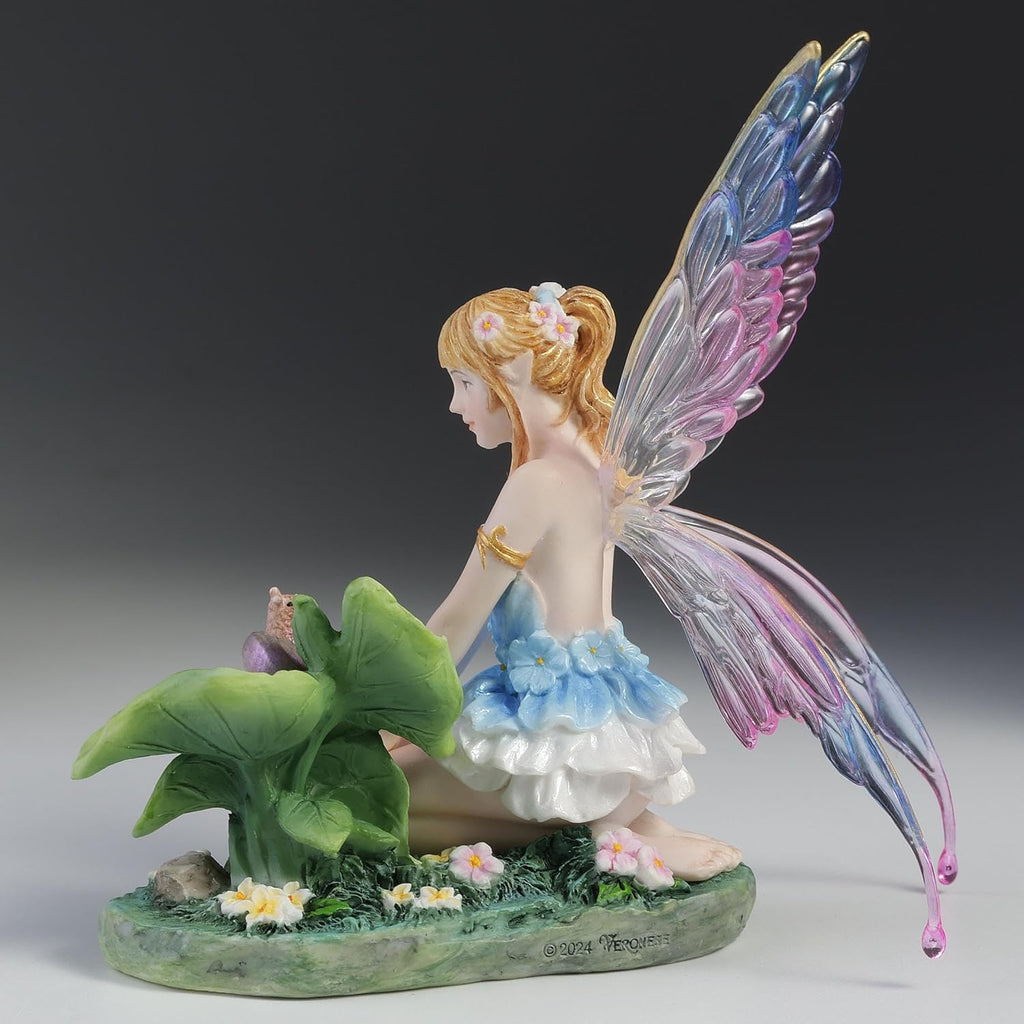 Cerulean Blue Fairy & Snail Figurine