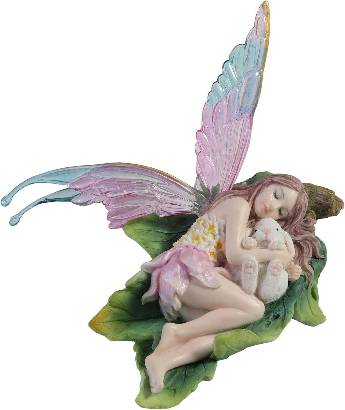Stellate Fairy Cuddling a Bunny Figurine | Fairy Figurines | Wiccan Center
