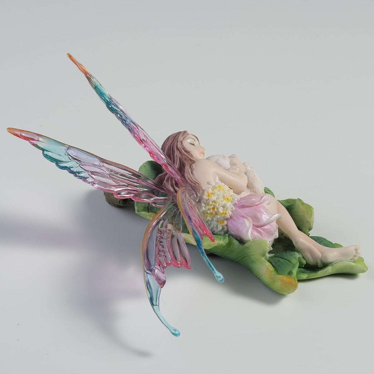 Stellate Fairy Cuddling a Bunny Figurine | Fairy Figurines | Wiccan Center