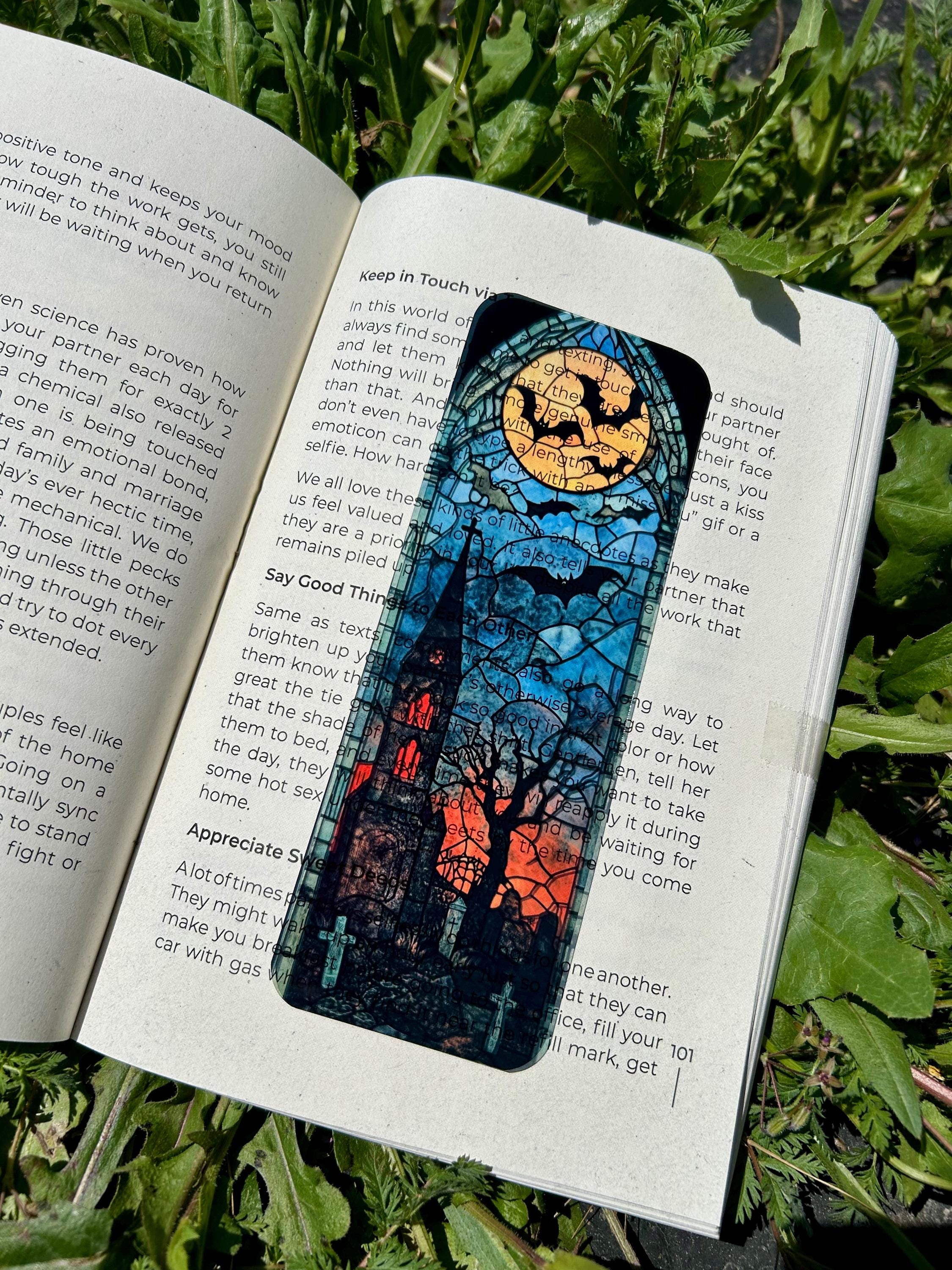 Gothic Graveyard Bookmark - Spooky Dark Academia Book Accessory, Haunted Cemetery Art, Horror Gift for Book Lovers, Halloween Aesthetic | | Wiccan Center