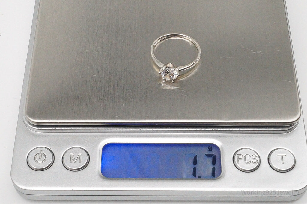 Vintage Cubic Zirconia Sterling Silver Ring - Size 6.5 | Jewelry > Rings | Wiccan Center
