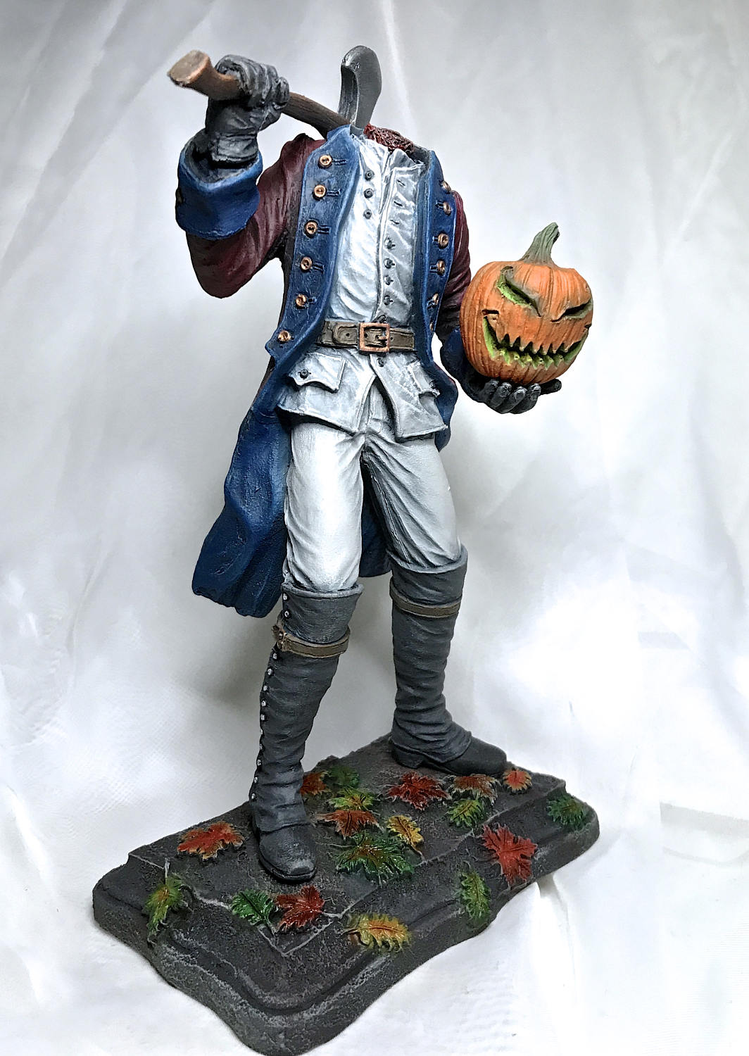 Headless Horseman Statue, Full Color Resin Sculpture | Gothic Legend of Sleepy Hollow Figurine | Dark Folklore Art for Spooky Home Decor