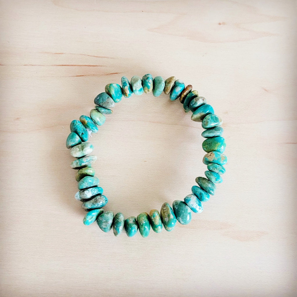 Chunky Genuine Natural Turquoise Beaded Bracelet 802b | Bracelet | Wiccan Center