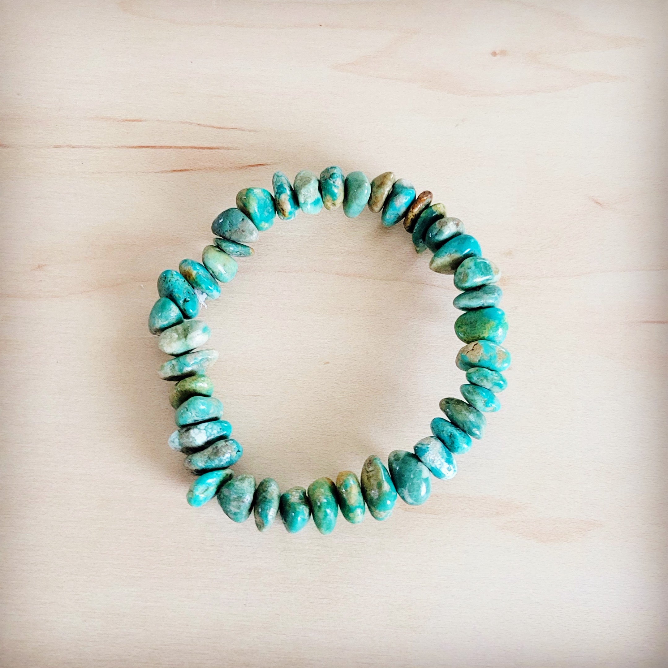 Chunky Genuine Natural Turquoise Beaded Bracelet 802b | Bracelet | Wiccan Center