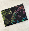 Witchy Rainbow Paisley Tarot Bag Zipper Pouch With Custom Color Lining
