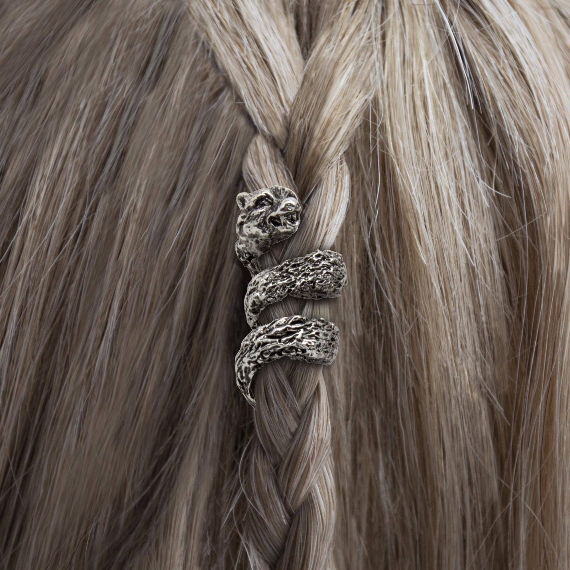 Fenrir Beard Rings – Silver Viking Beard Beads (8-Pack)