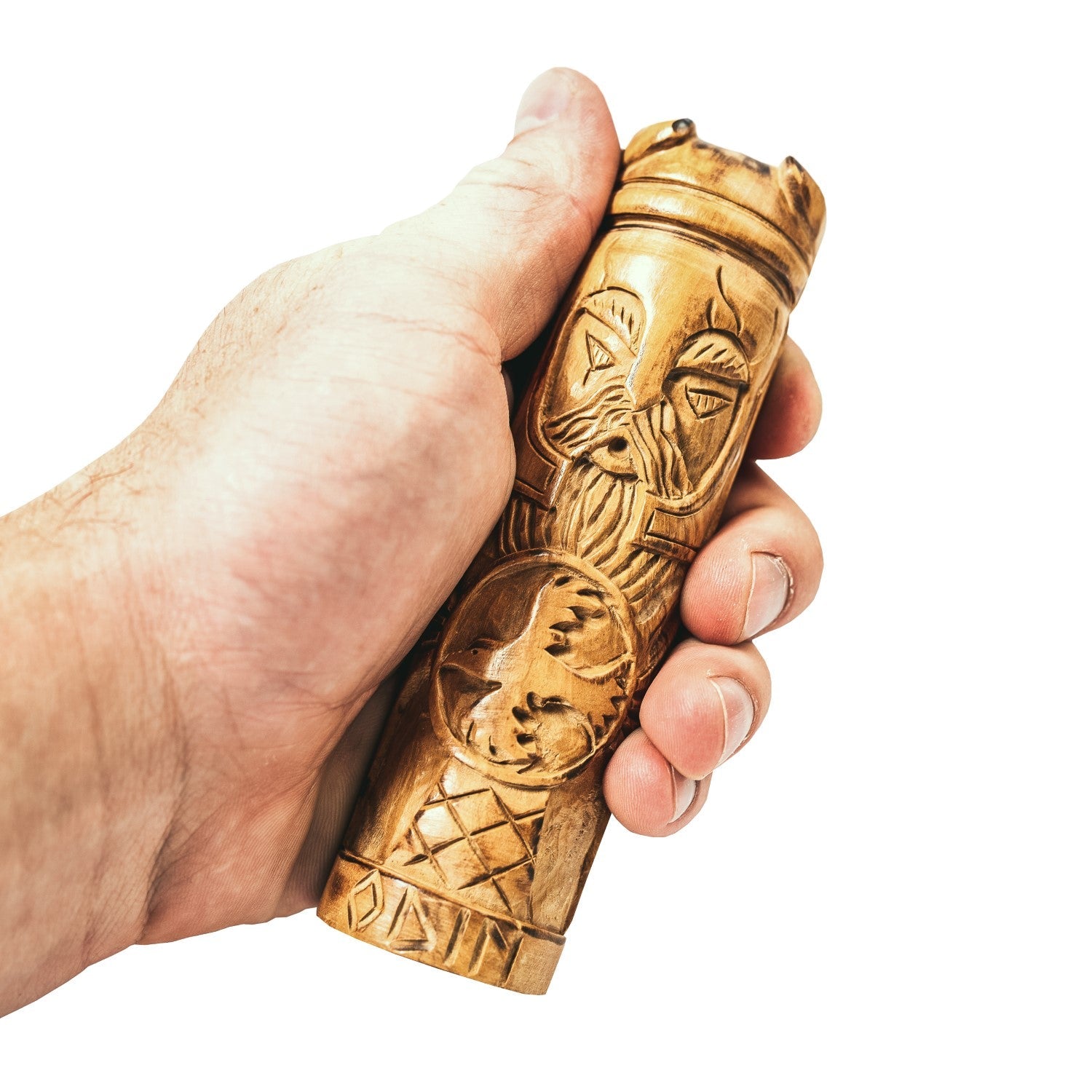 Wooden Odin Figurine – Hand-Carved Norse Statue
