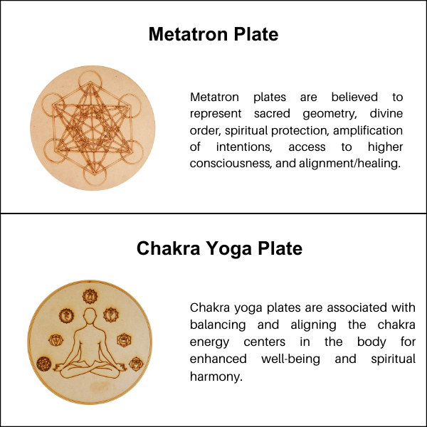 Chakra Crystals Points Set, 7 Chakra Stones Point Set with Wooden Grid Plate, Selenite Log | Obelisks & Pencils | Wiccan Center
