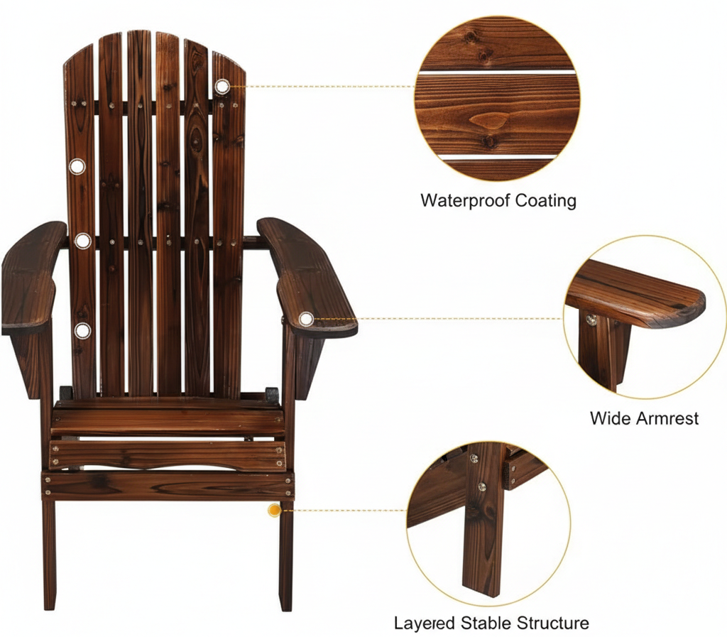 Folding Adirondack Chair – Outdoor Patio Yard Deck Beach Lawn | Home | Wiccan Center