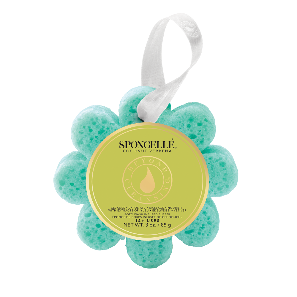 Coconut Verbena | Wild Flower Bath Sponge | Body Wash Infused Buffer | Wiccan Center