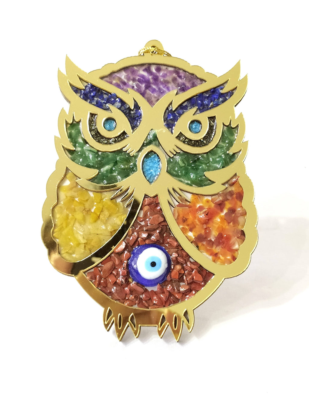 Owl Hanging, Home Protection Charm, Crystal Wall Hanging