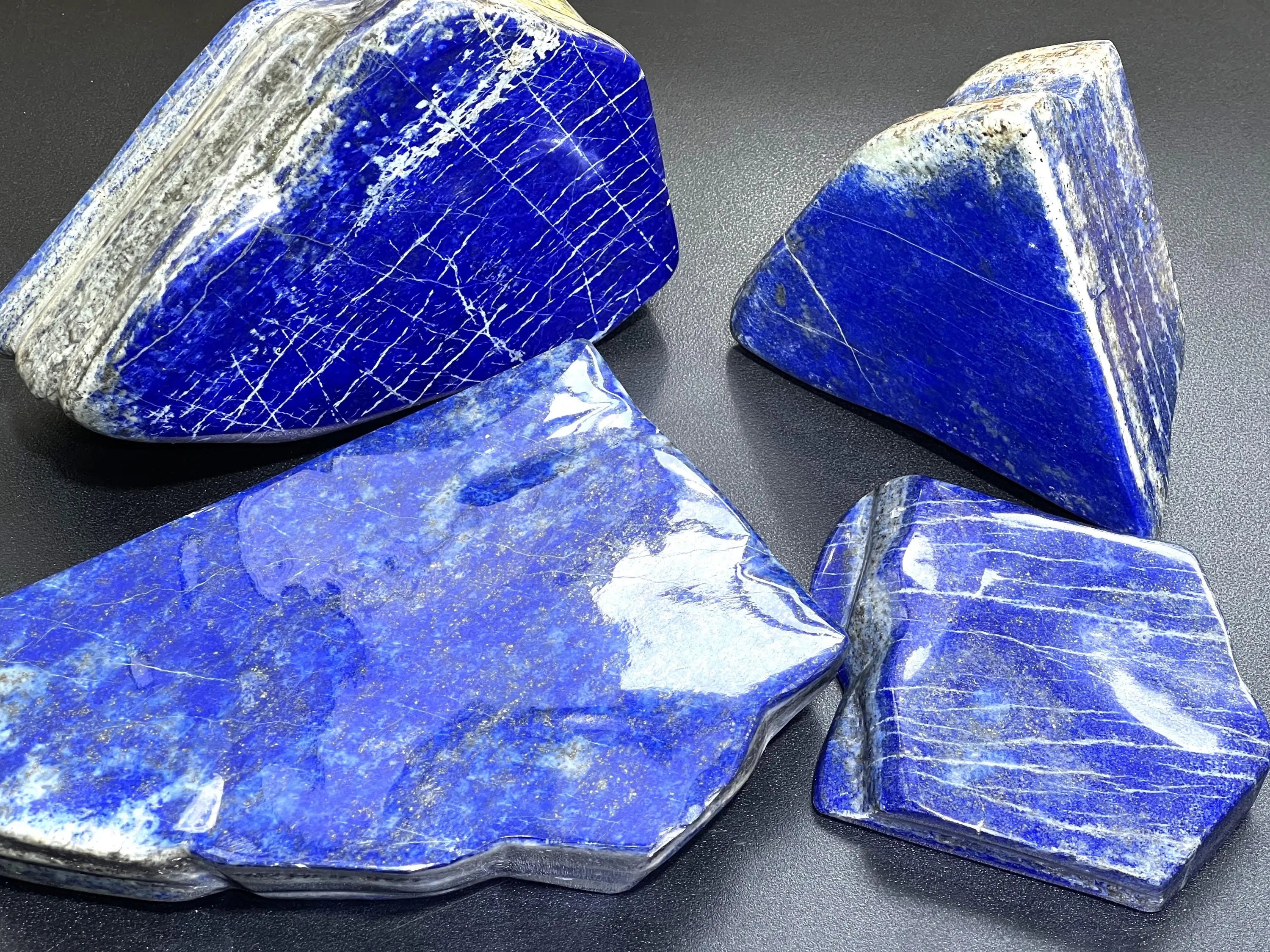 Large Blue Lapis Lazuli Freeform Polished Slab Boulders Carvings Wholesale | Home & Living > Home Decor > Home Accents > Rocks & Geodes | Wiccan Center