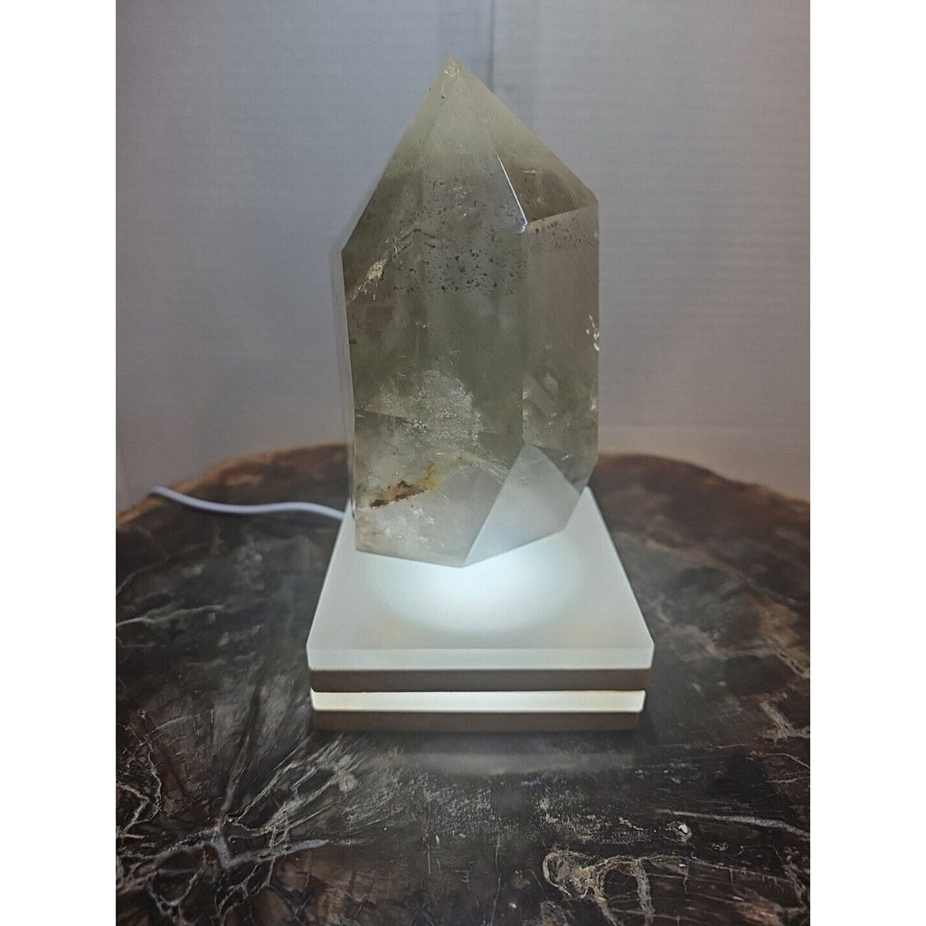 Green Ghost Phantom Quartz Crystal Obelisk — 2.7 lbs, Madagascar | CrystalCloud Company