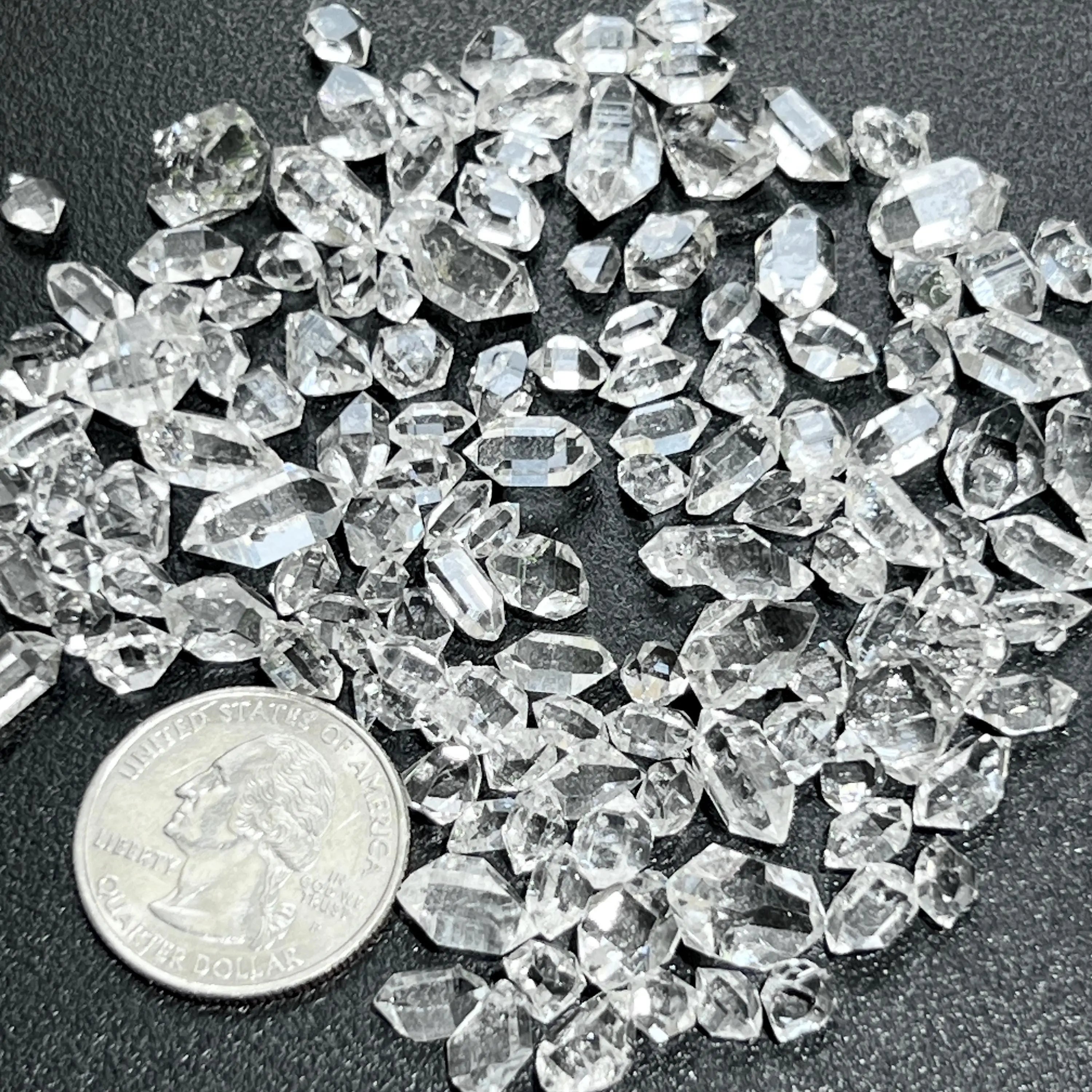 Extra Quality Clear Quartz Crystal Double Terminated Small (Herkimer Like Diamond Shapes) Grams | Home & Living > Home Decor > Home Accents > Rocks & Geodes | Wiccan Center