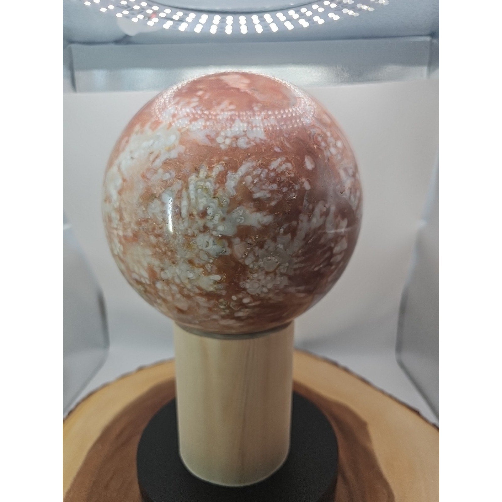 Natural Chocolate Agate Sphere - Grounding Madagascar Gem | 10.42LB | Crystal Spheres & Eggs | Wiccan Center