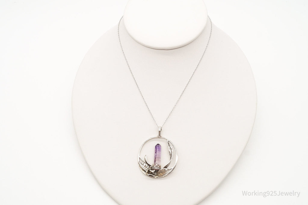 Vintage Amethyst Crystal Sterling Silver Necklace | Jewelry > Necklaces > Pendants | Wiccan Center