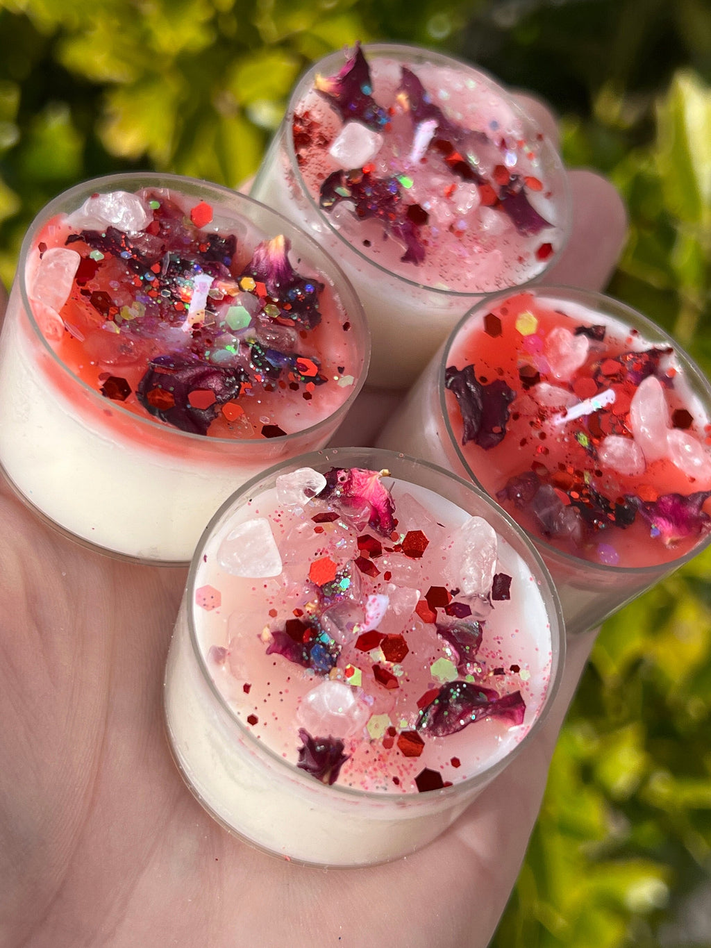 Aphrodite Love Spell Tea Lights: Rose Quartz Vegan Altar Candles | | Wiccan Center