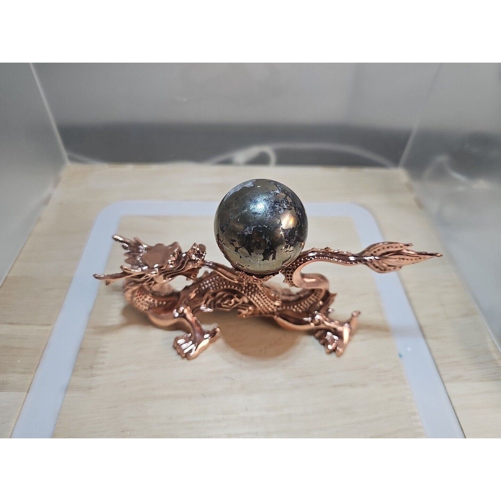 Chalcopyrite Crystal Sphere — 187g, Carved Quartz Ball for Reiki Healing | CrystalCloud Company | Crystal Spheres & Eggs | Wiccan Center