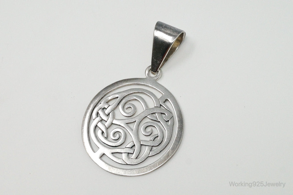 Vintage Retired Silpada Celtic Triskele Knot Sterling Silver Necklace Pendant | Jewelry > Necklaces > Pendants | Wiccan Center