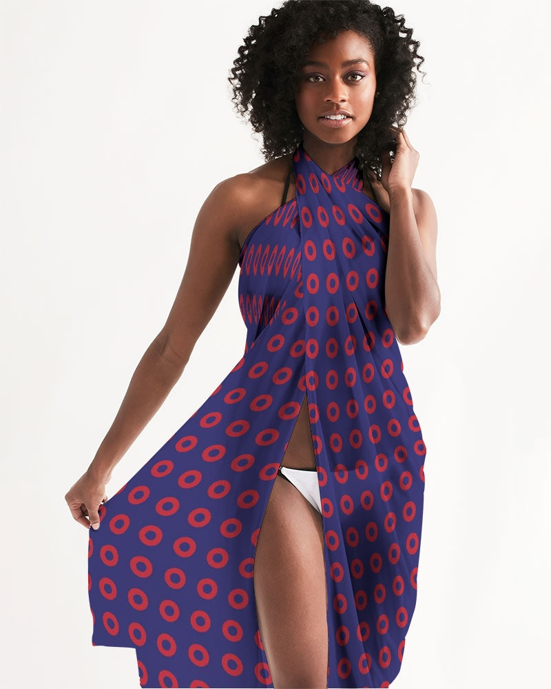 Phish Band Fishman Donuts Chiffon Beach Cover Up | Sarong | Pareo | Swimwear | Wiccan Center