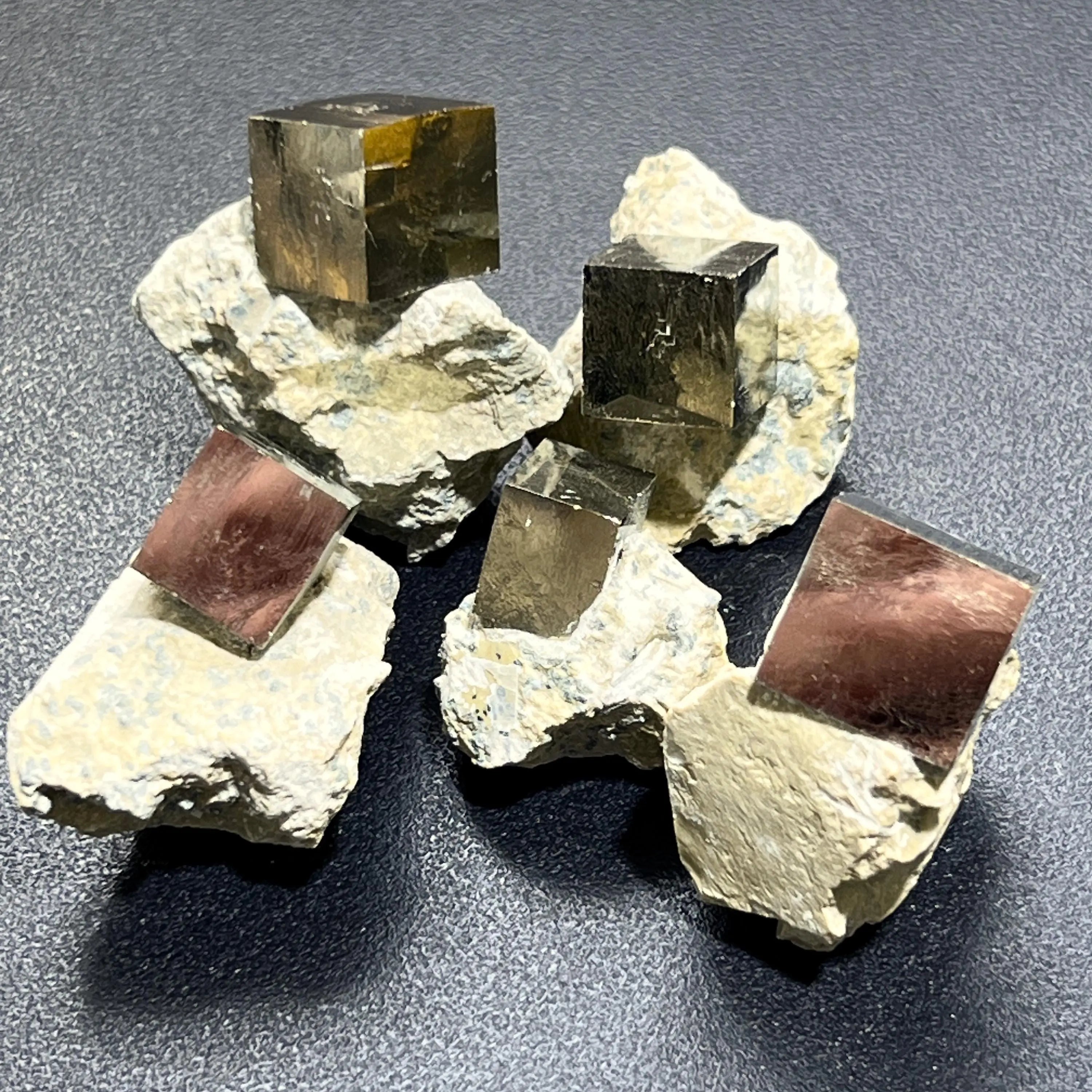 Golden Iron Pyrite Crystal Cubes In Rough Raw Matrix Wholesale | Home & Living > Home Decor > Home Accents > Rocks & Geodes | Wiccan Center